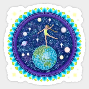 Dance Lightly on the Earth My Child Sticker